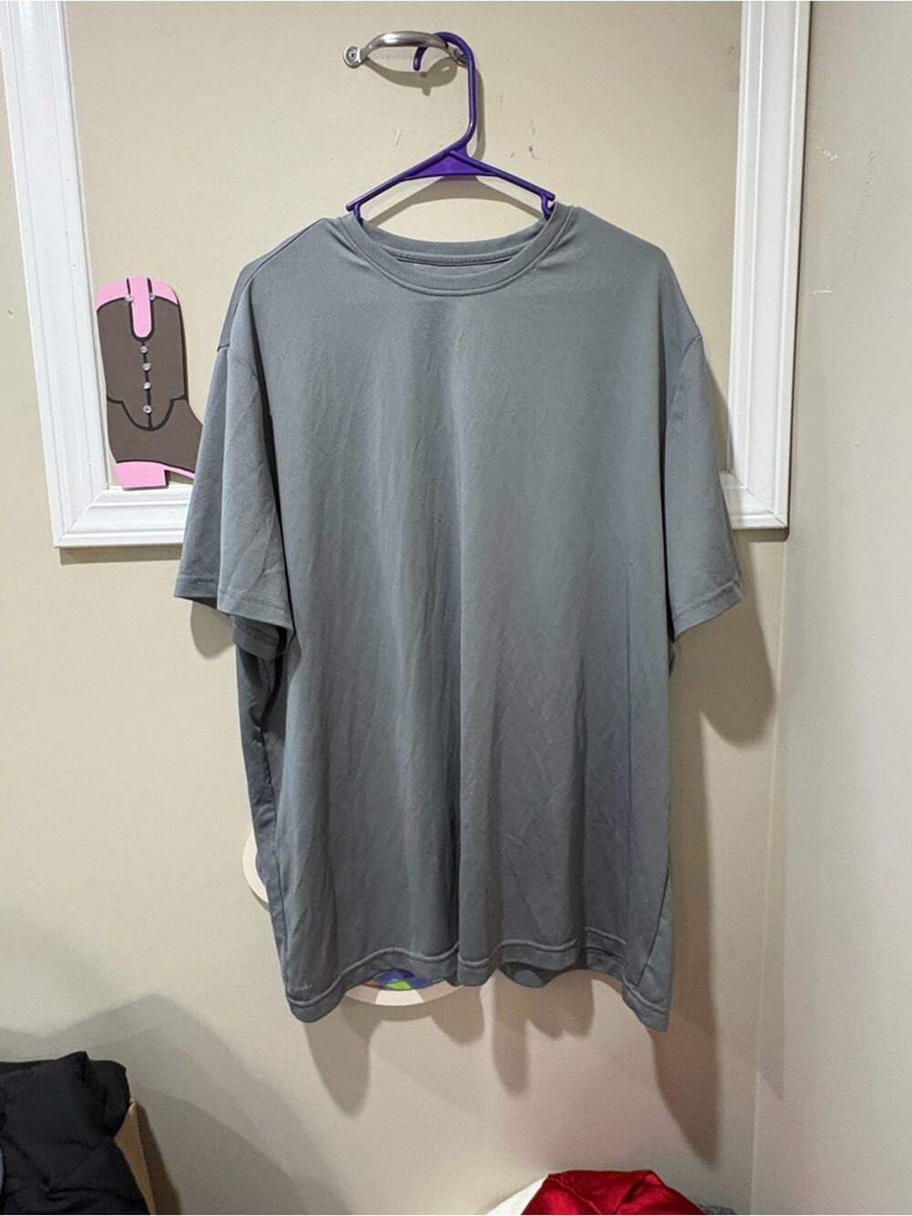 Athletic Works Men's Short Sleeve Crewneck T-Shirt - Gray